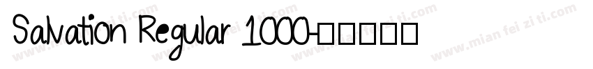 Salvation Regular 1000字体转换